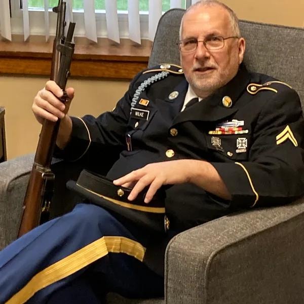 VFW Post 10380 Honor Guard member in uniform
