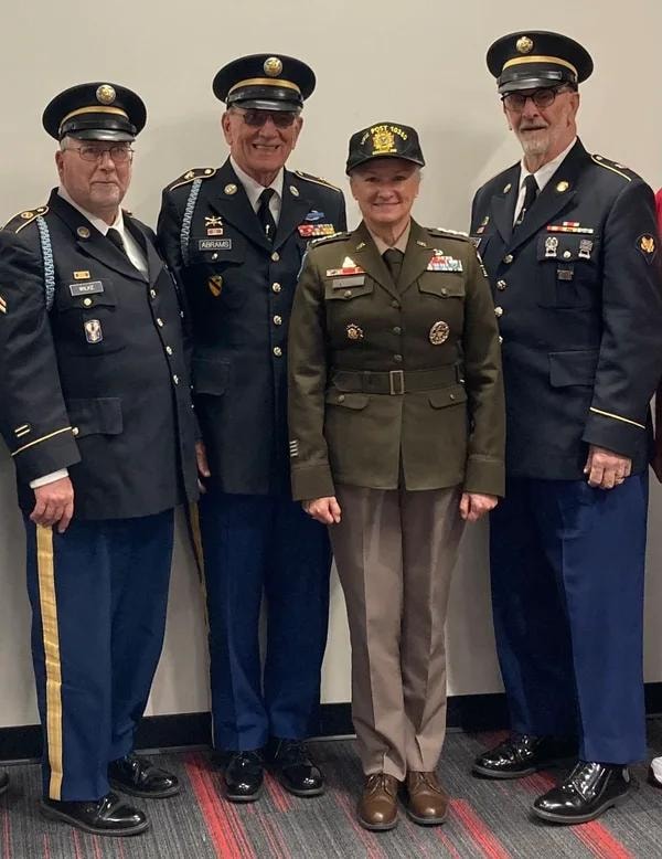 Veteran meeting a General
