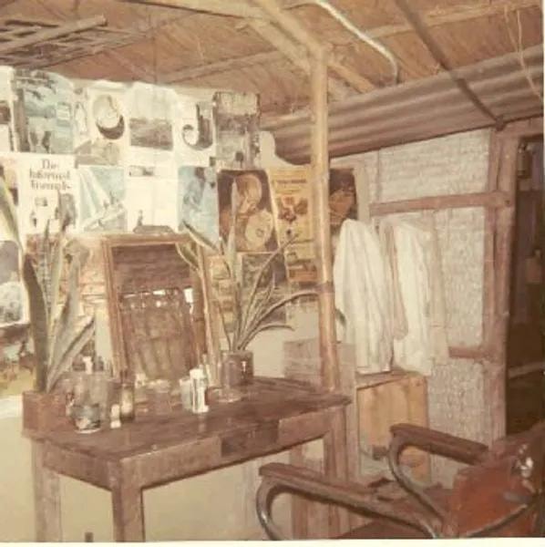 Barber shop in Vietnamese village